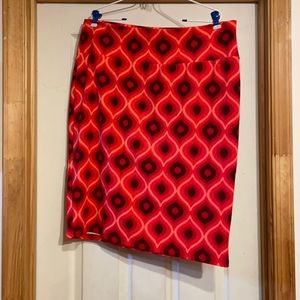 Women Red Patterned Skirt